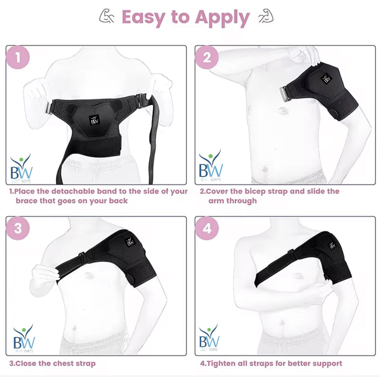BestWays Shoulder Brace|Universal Adjustable Size