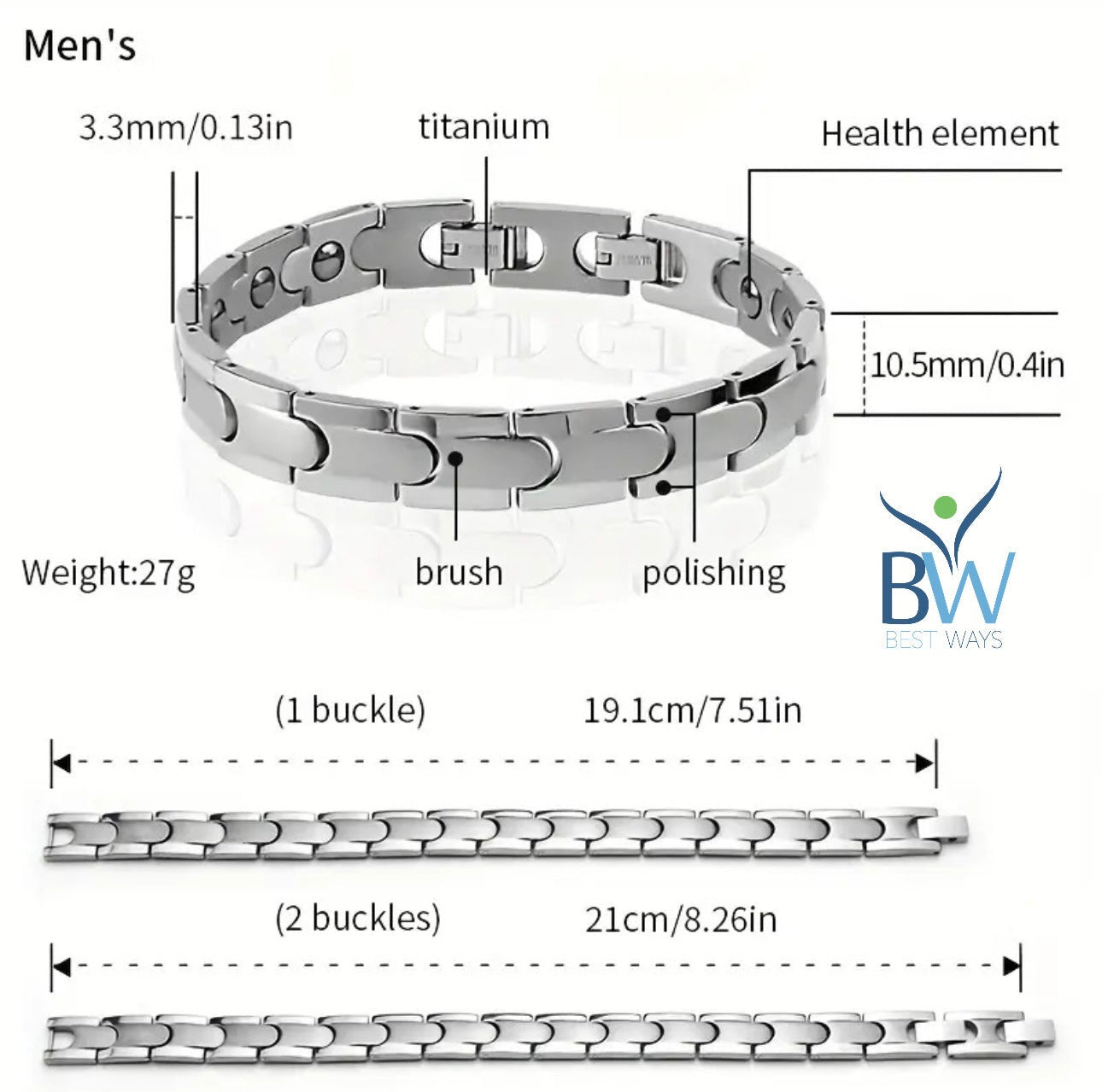 Celebrate love and well-being with the Couple’s Magnetic Energy Bracelet. Made from premium titanium stainless steel with embedded magnets, these unisex bracelets support circulation, joint comfort, and natural energy flow. A meaningful gift for couples that combines style, strength, and wellness.