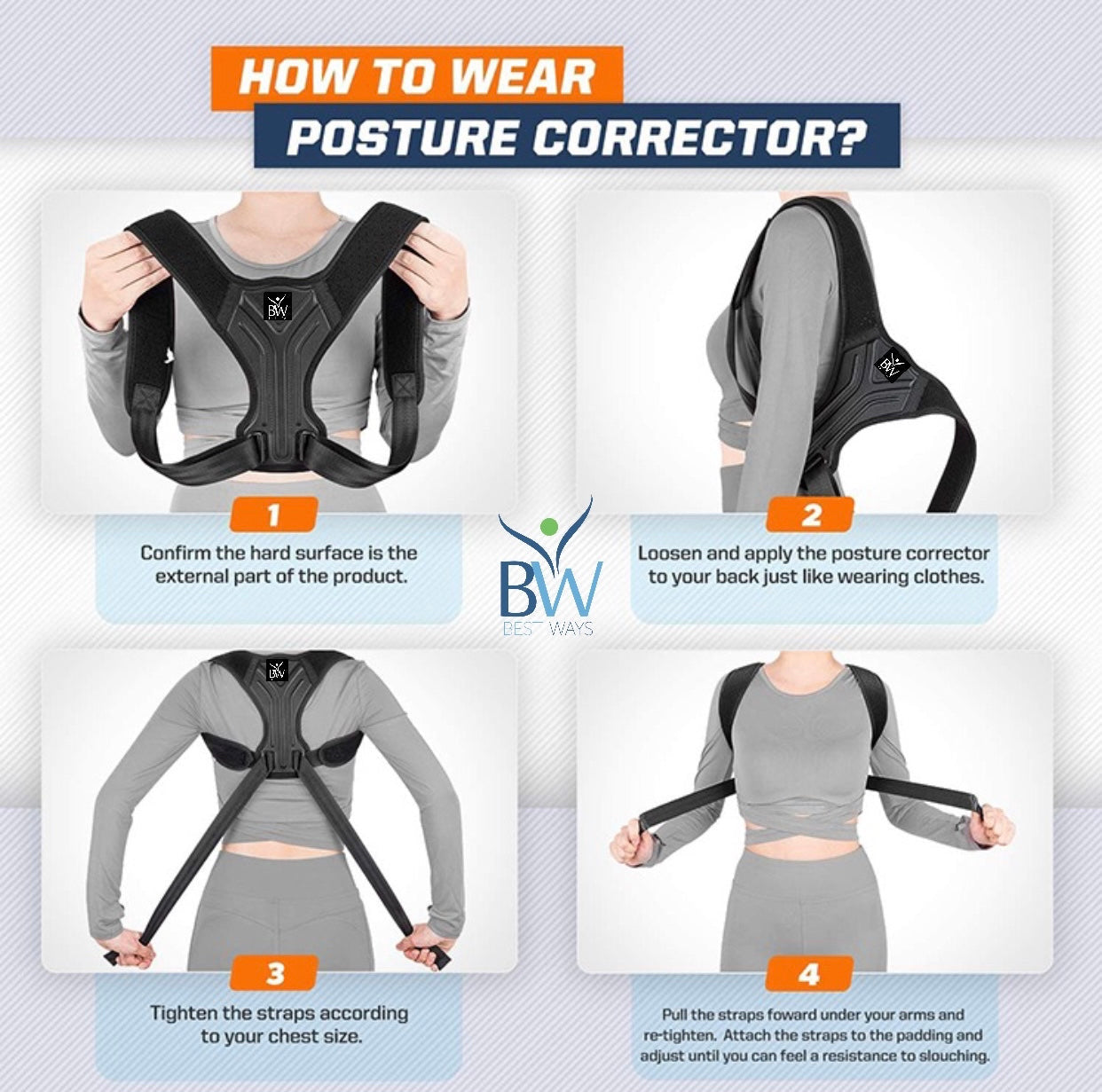 BestWays Posture Corrector, Shoulder & back Adjuster