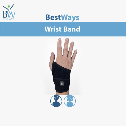 BestWays Wrist Band offers support, pain relief, and style. Durable, adjustable, sweatproof, and perfect for workouts, office, or daily wear.