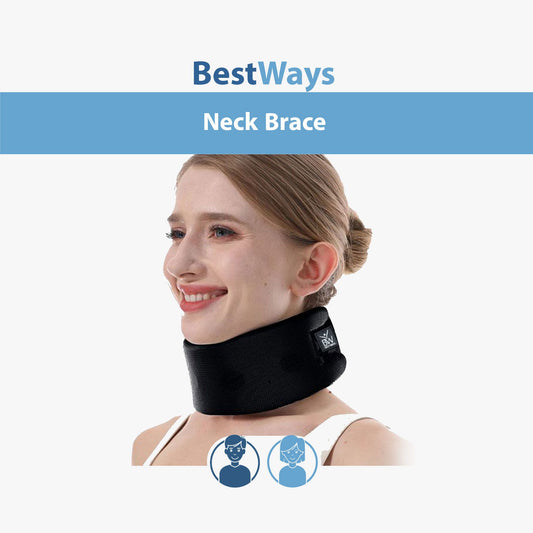 BestWays Neck Brace offers lightweight, ergonomic support with washable cover. Perfect for daily neck relief at home, work, or travel.