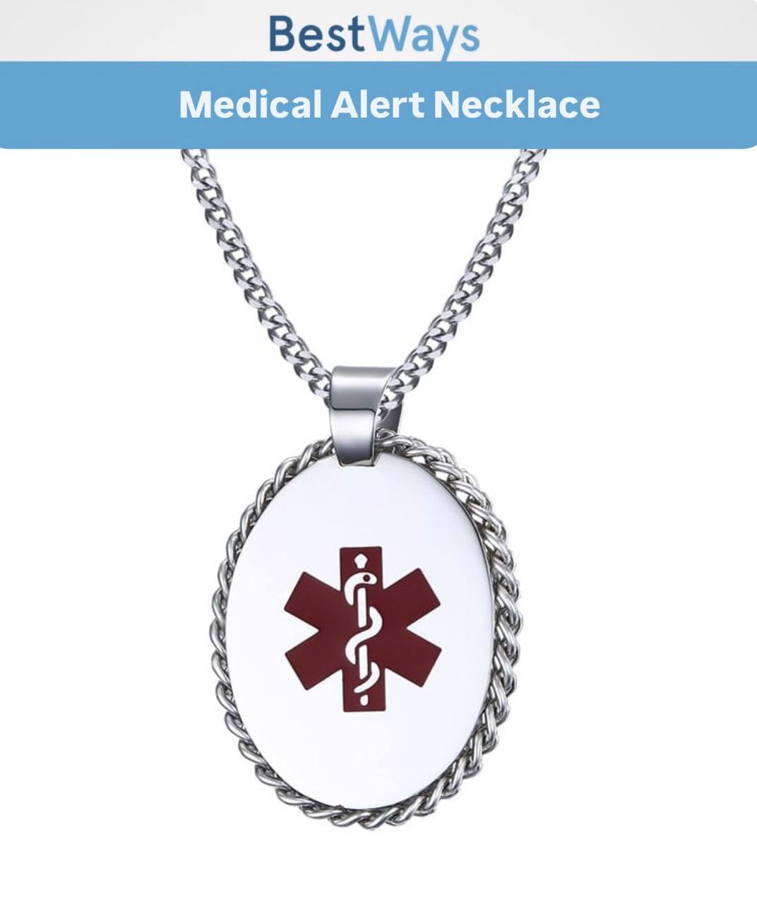 Medical Alert Heart Necklace – Gold Stainless Steel