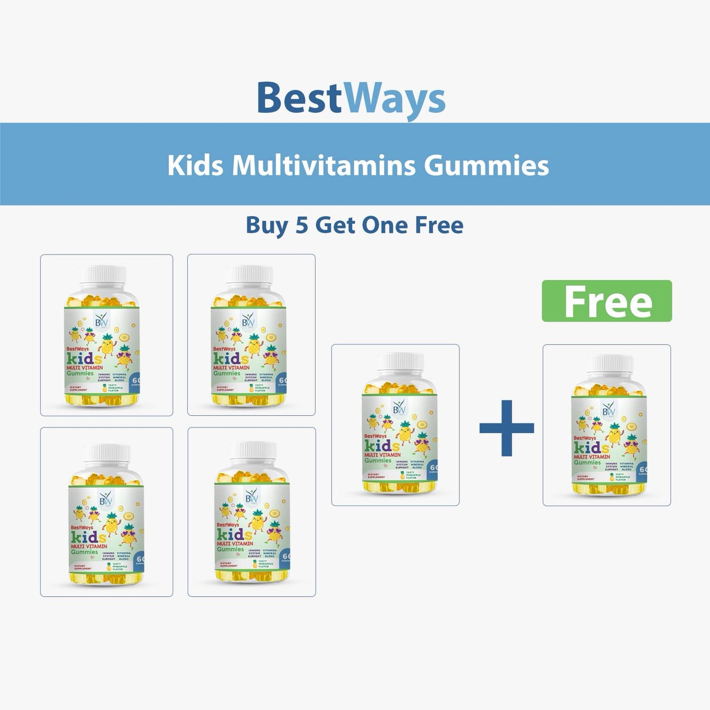 BestWays Kids – Complete Multivitamin Gummies | Healthy Kids, Happy Moms | Boost Immune System