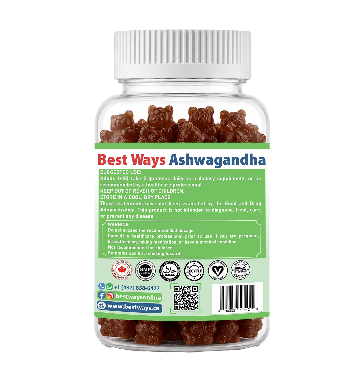 Coming soon: Ashwagandha Gummies 1000mg (Halal حلال)– Stress Relief, Immune Support, Calm & Relaxation | With Vitamin C, Zinc & Vitamin D2 | 60 Low-Sugar Gummies - Pre Order