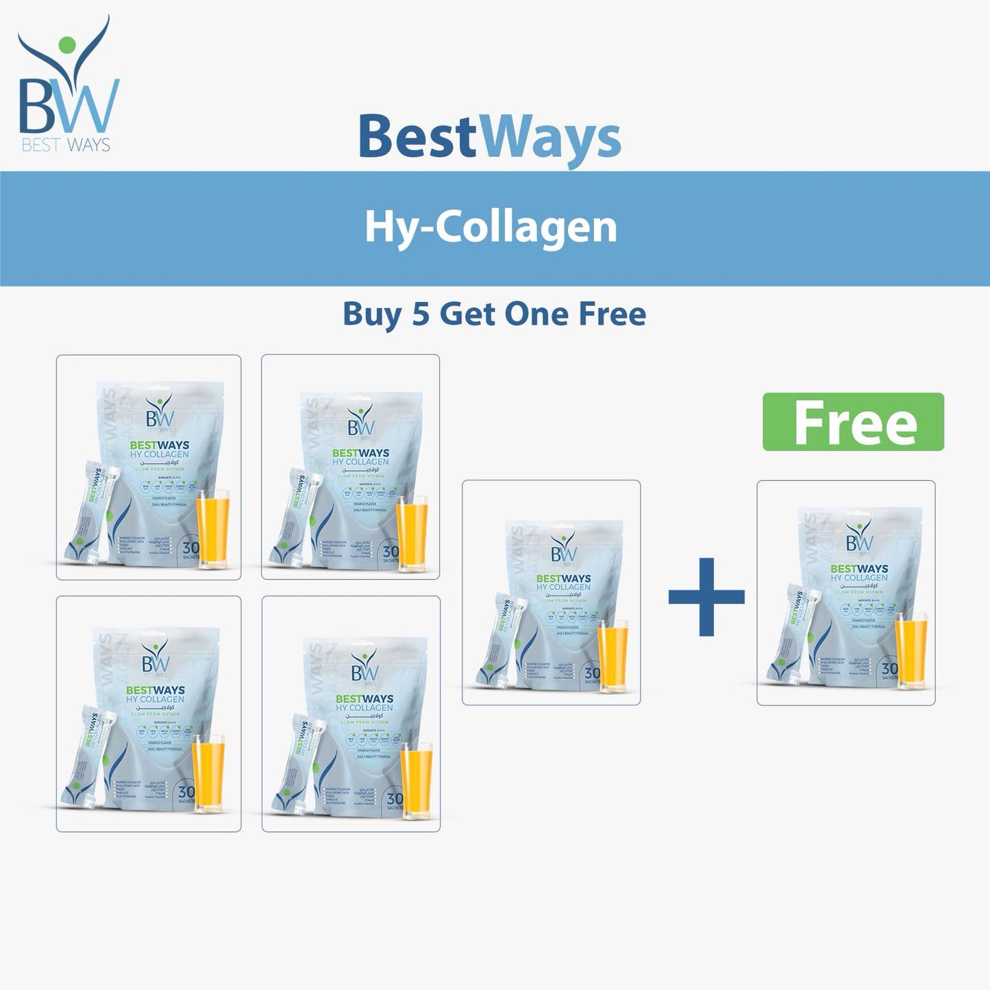 Now Available: BestWays Hy- Collagen (Advanced Skin, Joint & Hair Support) - Gelatin Free (Halal حلال) - Limited Quantity - Selling Out Fast