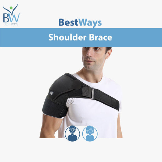 Relieve shoulder pain naturally with the BestWays Shoulder Brace. Stabilizes rotator cuff, sprains, tendonitis & injuries for fast recovery & comfort.