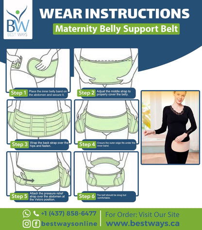 BestWays Belly Support Belt eases back pain and supports your growing bump. Adjustable, lightweight & comfy—perfect for all-day pregnancy comfort.