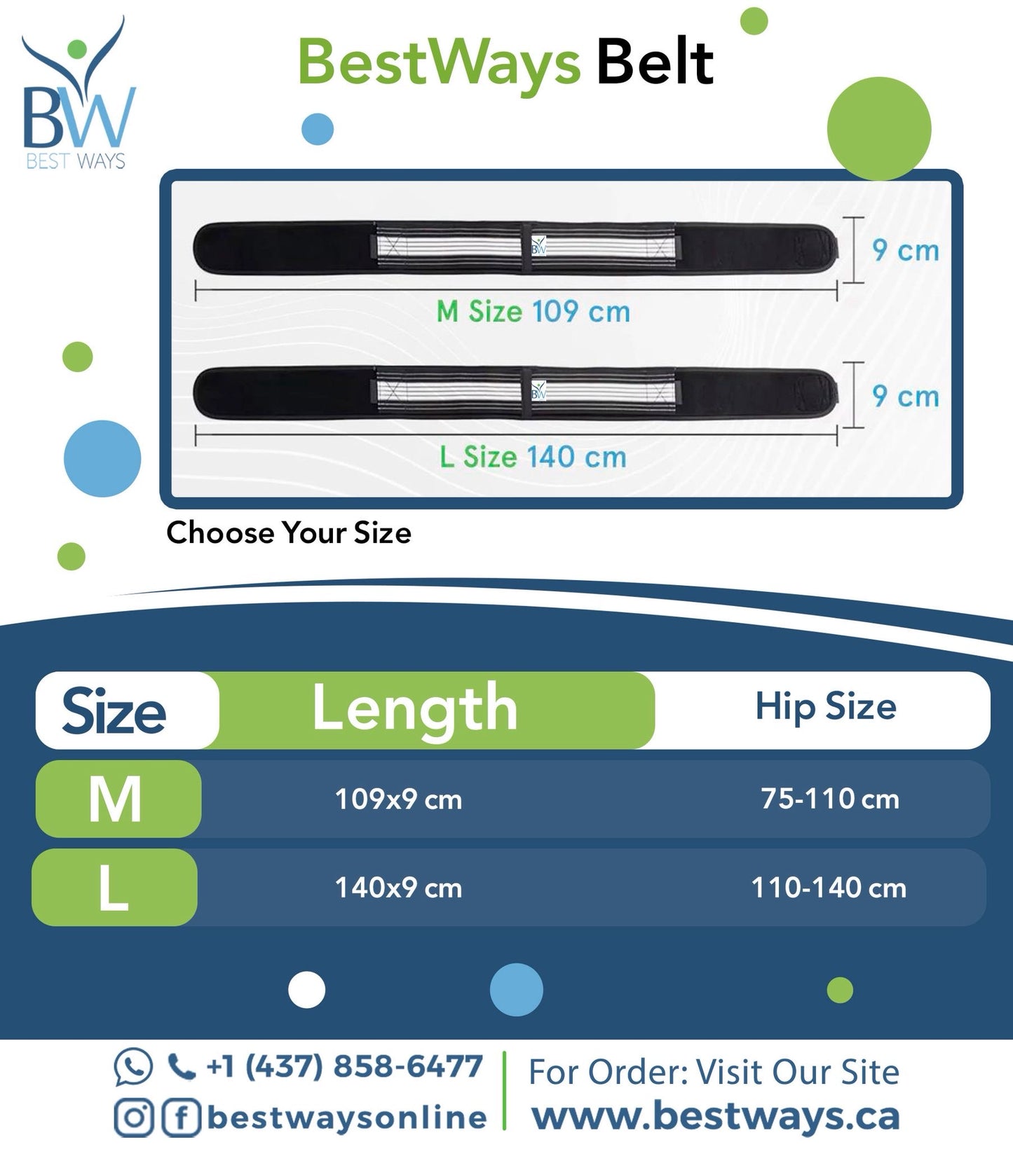 BestWays Belt(Back Pain, Lower Back Pain | Hip Pain and Sciatica)| Fast Relief for Lower Back Pain, Anytime