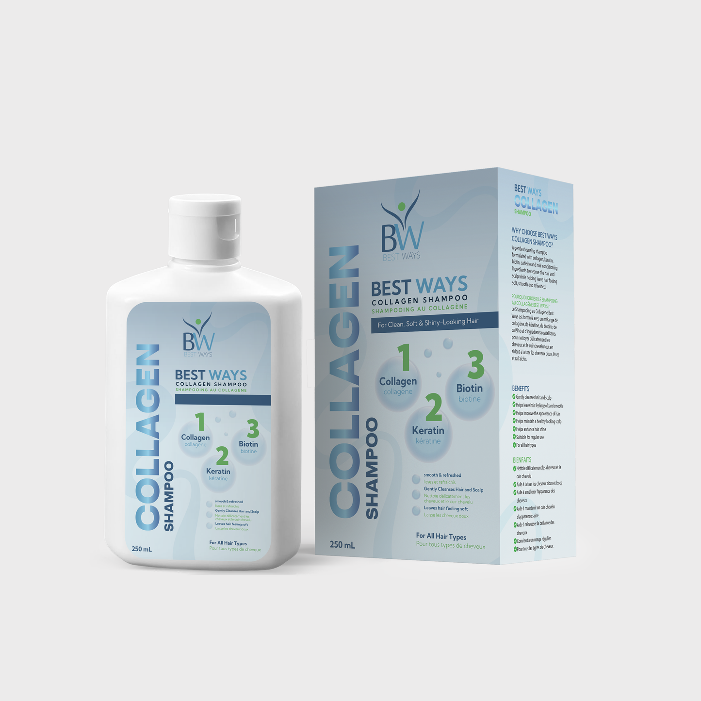 Pre Order: Collagen Shampoo – Collagen, Keratin & Biotin Hair Strengthening Shampoo– 250ML (Pre order will take longer Time )