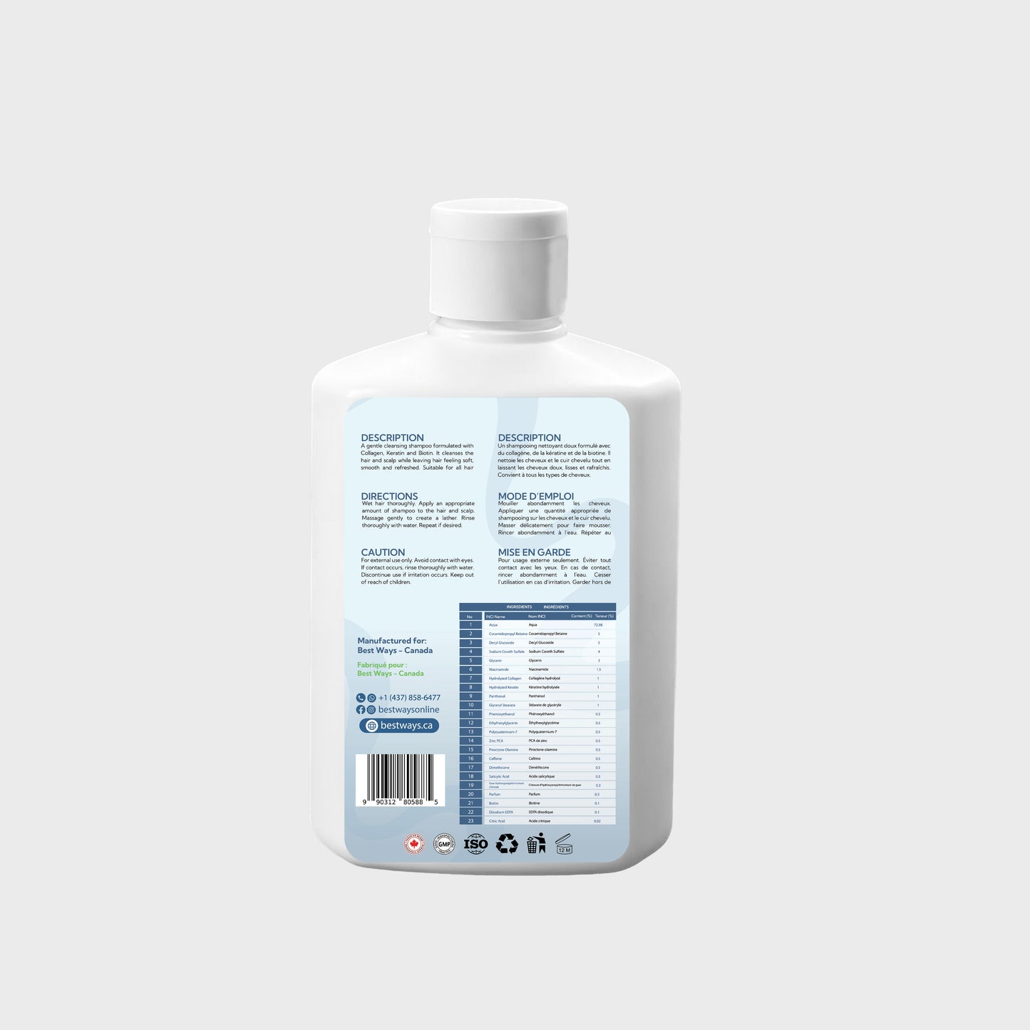 Pre Order: Collagen Shampoo – Collagen, Keratin & Biotin Hair Strengthening Shampoo– 250ML (Pre order will take longer Time )
