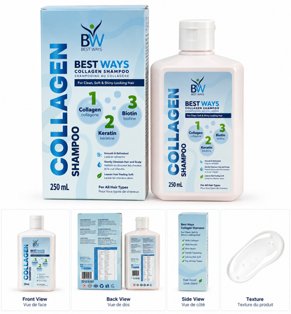 Coming Soon: Collagen Shampoo – Collagen, Keratin & Biotin Hair Strengthening Shampoo– 250ML (Pre order will take longer Time )