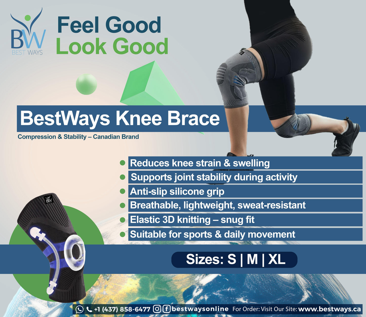 Pre Order: BestWays Knee Pain Relief Package (2 Packs of Collagen + Knee Pad)