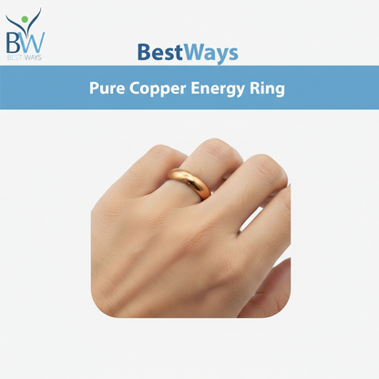 Bague d'énergie magnétique en cuivre pur BestWays – Design simple, effet puissant