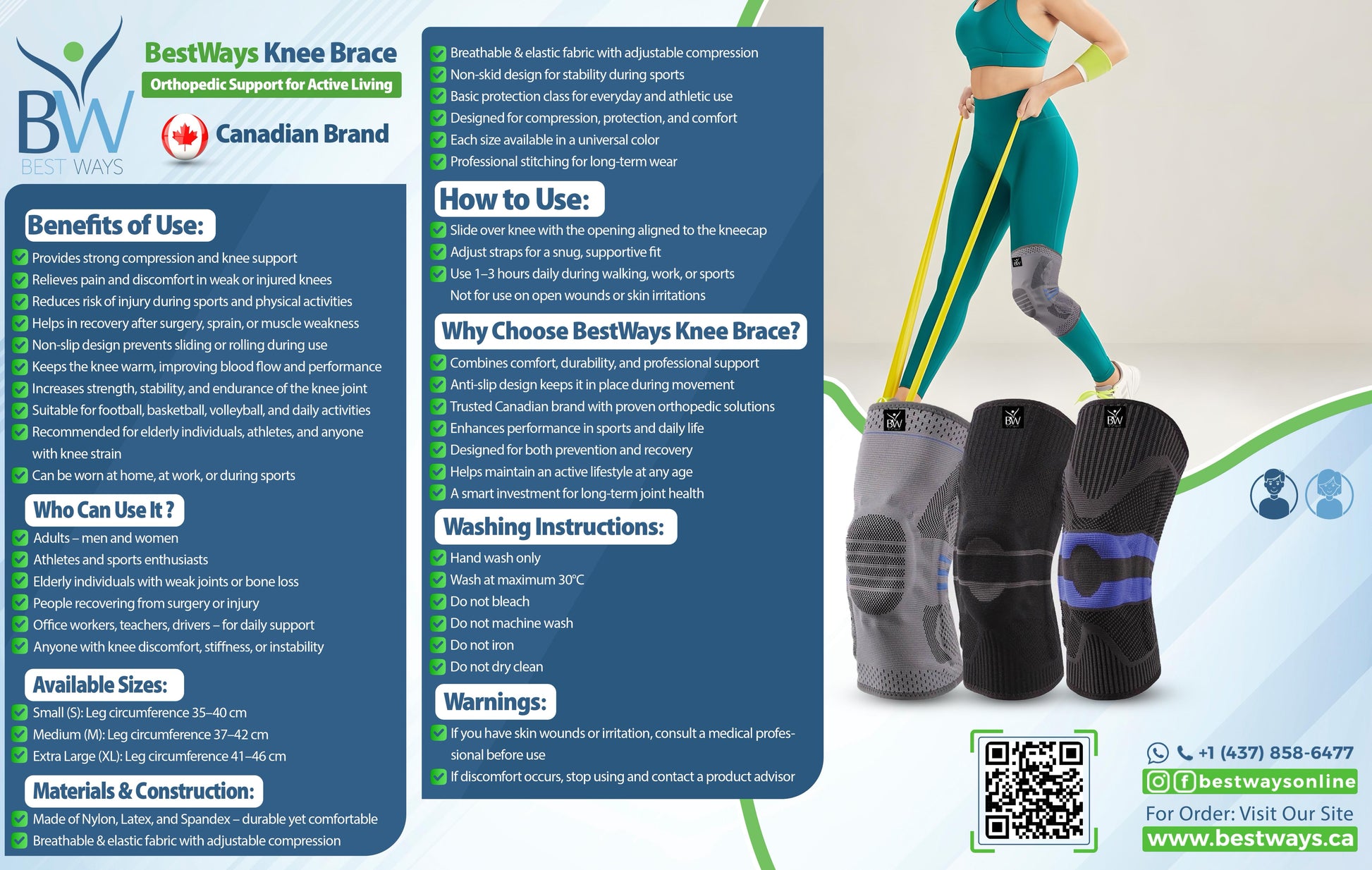 BestWays Knee Braces provide pain relief, joint support, and injury prevention for sports & recovery. Adjustable, non-slip, breathable design.
