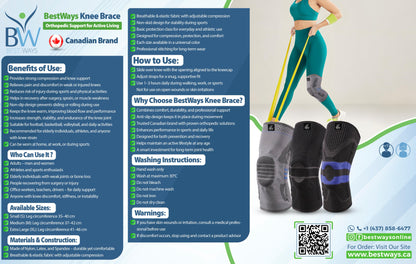 BestWays Knee Braces provide pain relief, joint support, and injury prevention for sports & recovery. Adjustable, non-slip, breathable design.