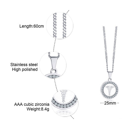 Stay safe and stylish with the BestWays Medical Alert Necklace. Crafted from gold-tone stainless steel with sparkling AAA cubic zirconia, it features an engraved medical symbol for quick identification in emergencies. Hypoallergenic, tarnish-resistant, and perfect for diabetes, allergies, heart conditions, and more.