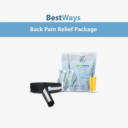 Pack soulagement des maux de dos BestWays (2 paquets de collagène + une ceinture)