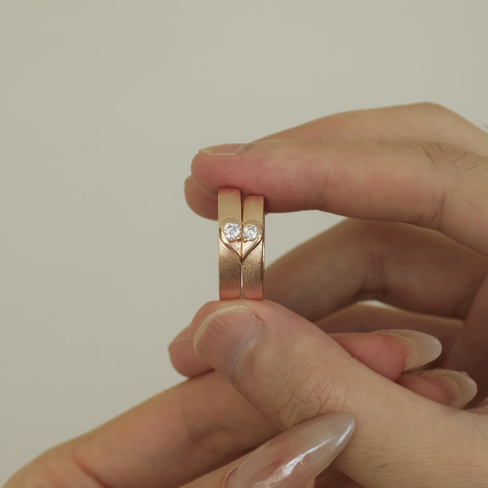 Custom Matching Band Rings|Real Gold (Price will be determined once ordered)