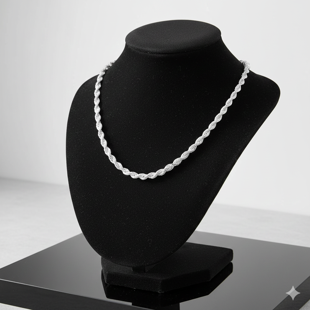 Classic twisted rope design with secure lobster clasp