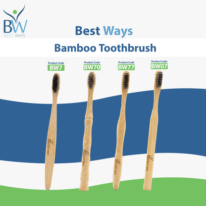 Available Now: Bamboo Toothbrush – Eco-Friendly Natural Bamboo Toothbrush with Soft Charcoal Bristles | Sustainable Oral Care