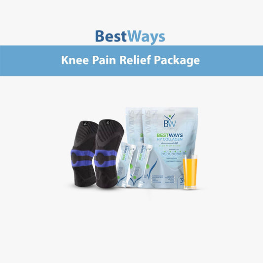 BestWays Knee Pain Relief Package (2 Packs of Collagen + Knee Pad)