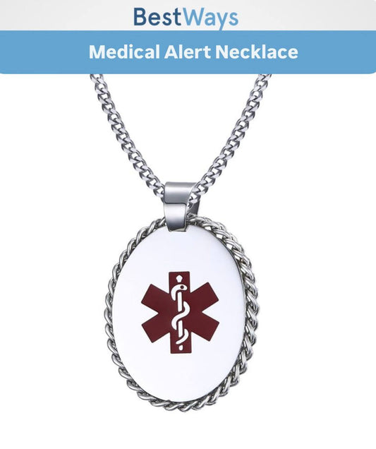Medical Alert Heart Necklace – Gold Stainless Steel
