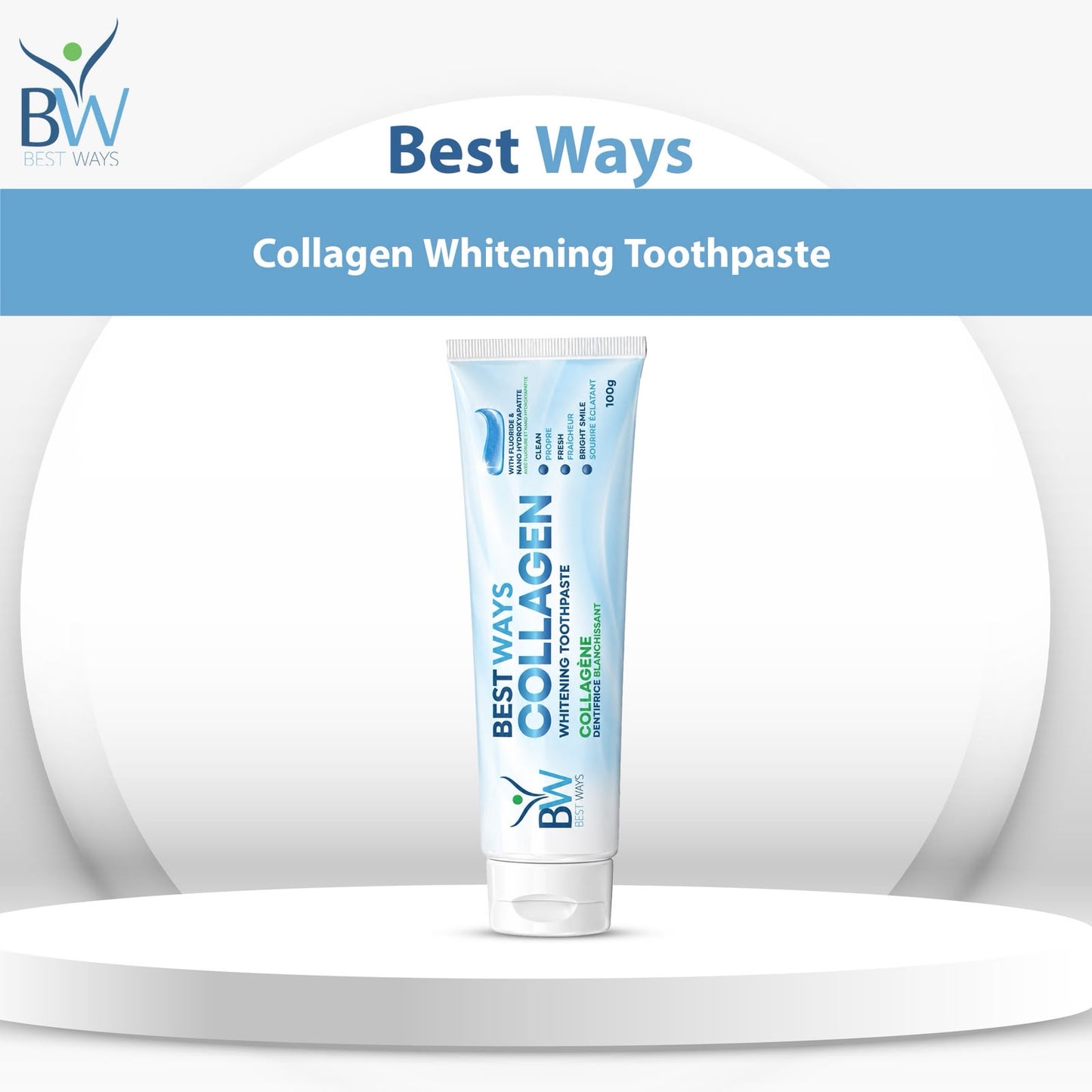 Coming Soon:    Collagen Whitening Toothpaste – Fluoride & Nano-Hydroxyapatite | 100g