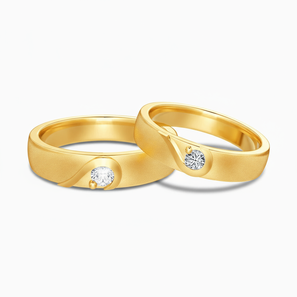 Custom Matching Band Rings|Real Gold (Price will be determined once ordered)