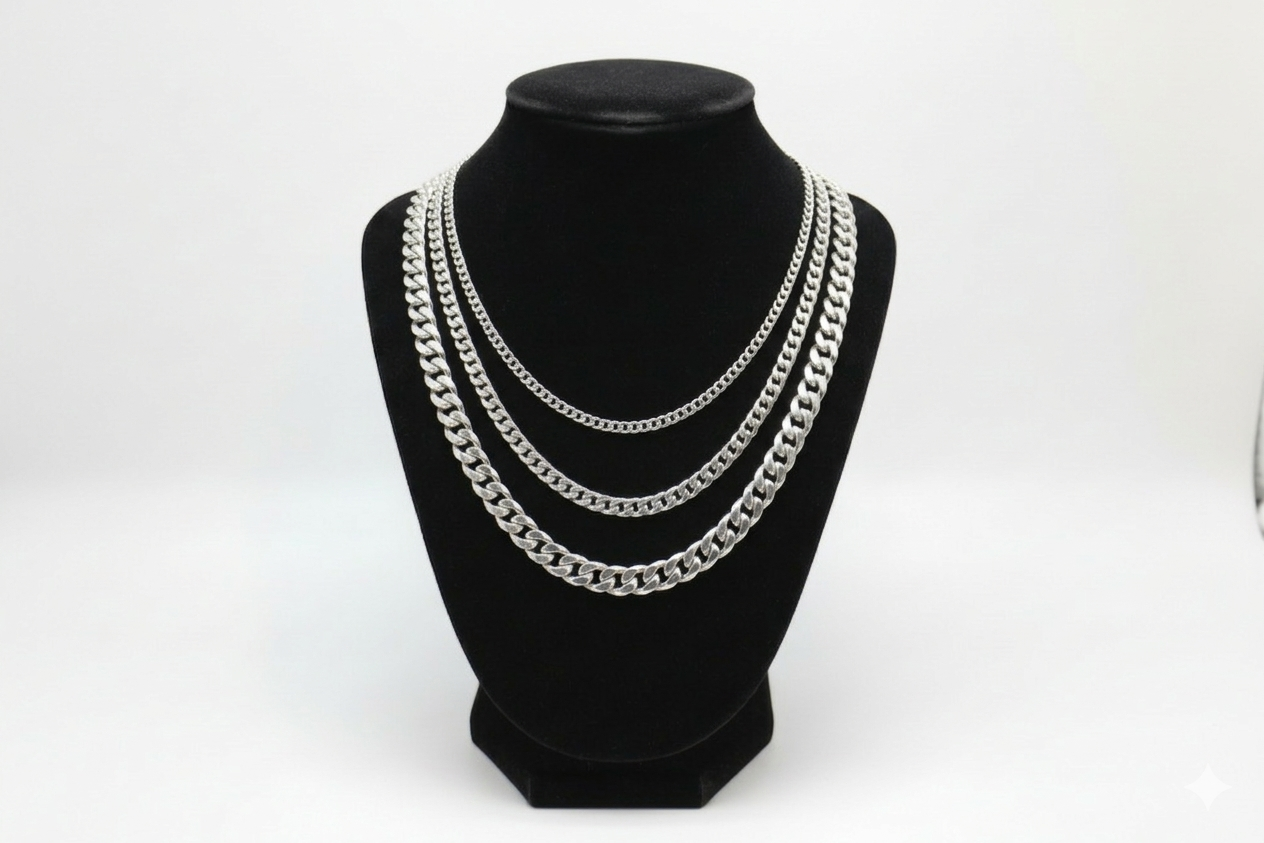 925 Sterling Silver Cuban Link chains
