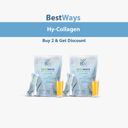 Hy-Collagen (Advanced Skin, Bones, Joint, Nails & Hair Support) - Gelatin Free (Halal) | Buy 2 Packages with Discount| Buy 5 Packages and Get One Free