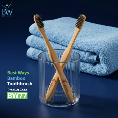 Available Now: Bamboo Toothbrush – Eco-Friendly Natural Bamboo Toothbrush with Soft Charcoal Bristles | Sustainable Oral Care