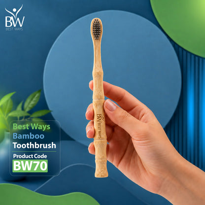 Available Now: Bamboo Toothbrush – Eco-Friendly Natural Bamboo Toothbrush with Soft Charcoal Bristles | Sustainable Oral Care