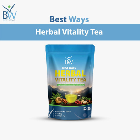 Best Ways Herbal Vitality Tea premium herbal wellness tea pouch with 20 tea bags for energy and vitality