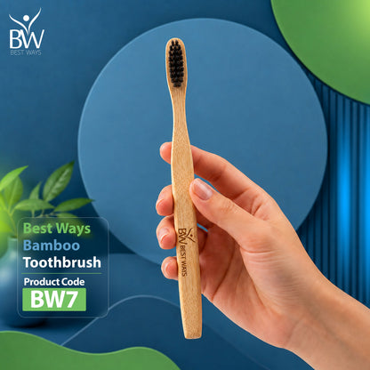 Available Now: Bamboo Toothbrush – Eco-Friendly Natural Bamboo Toothbrush with Soft Charcoal Bristles | Sustainable Oral Care