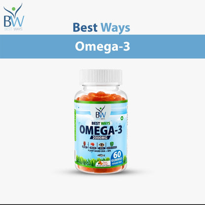 Available Now:                Omega-3 Gummies 2000mg (Gelatin Free-Halal) – Heart, Brain & Immune Support | Rich in Omega-3 Fatty Acids | Delicious Fruity Flavor | 60 Easy-to-Chew Gummies