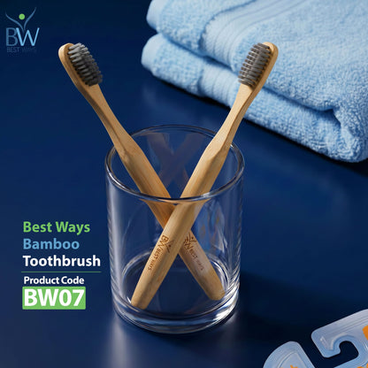 Available Now: Bamboo Toothbrush – Eco-Friendly Natural Bamboo Toothbrush with Soft Charcoal Bristles | Sustainable Oral Care