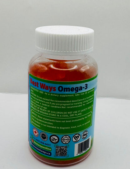 Available Now:                Omega-3 Gummies 2000mg (Gelatin Free-Halal) – Heart, Brain & Immune Support | Rich in Omega-3 Fatty Acids | Delicious Fruity Flavor | 60 Easy-to-Chew Gummies