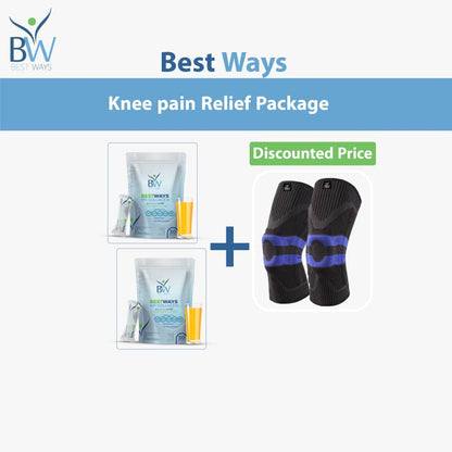 Pack anti-douleurs au genou BestWays (2 paquets de collagène + genouillère)