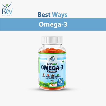 Available Now:                Omega-3 Gummies 2000mg (Gelatin Free-Halal) – Heart, Brain & Immune Support | Rich in Omega-3 Fatty Acids | Delicious Fruity Flavor | 60 Easy-to-Chew Gummies