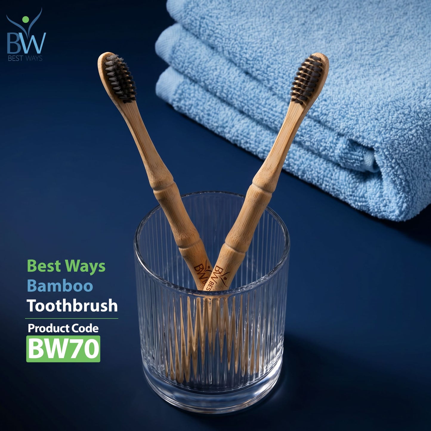 Bamboo Toothbrush – Eco-Friendly Natural Bamboo Toothbrush with Soft Charcoal Bristles | Sustainable Oral Care