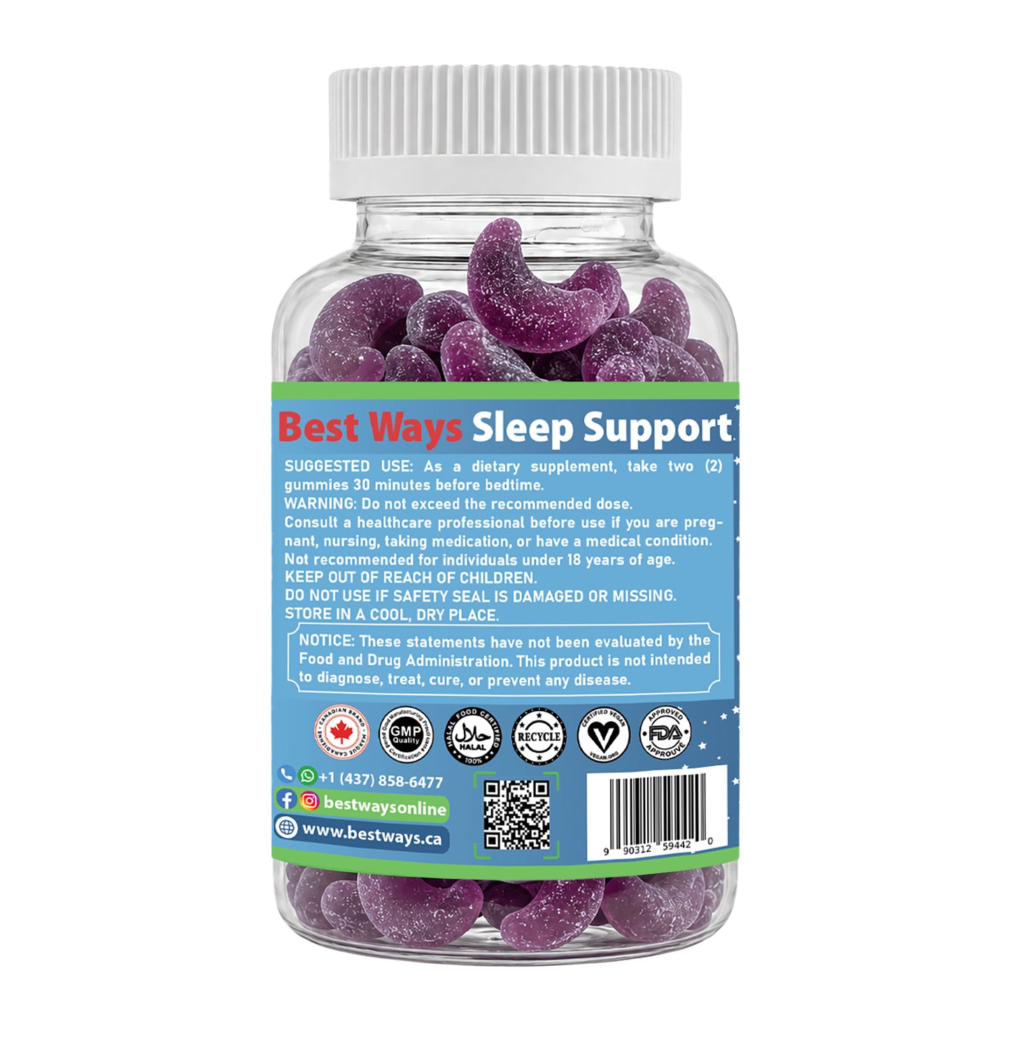 Coming Soon:
Sleep Support Gummies (Halal حلال) – Natural Relaxation & Deep Sleep Formula (60 Gummies - Pre Order