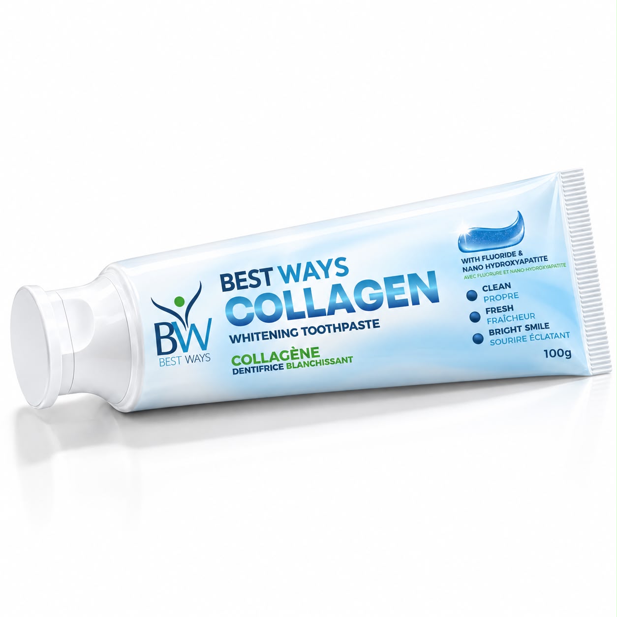 Coming Soon:    Collagen Whitening Toothpaste – Fluoride & Nano-Hydroxyapatite | 100g