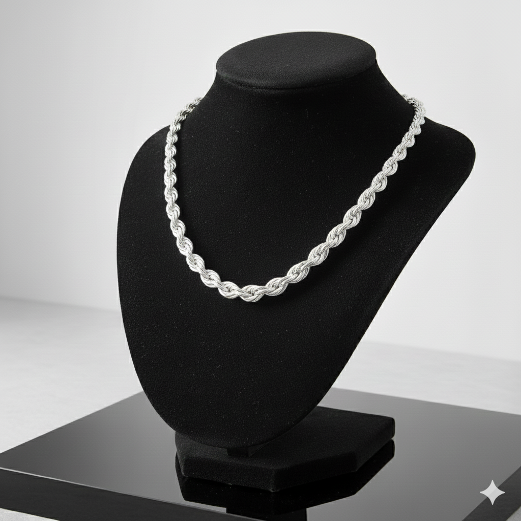 Classic twisted rope design with secure lobster clasp